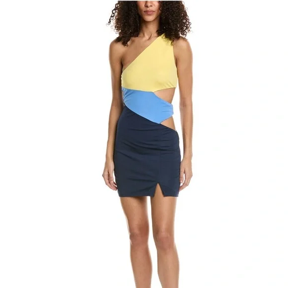 ✨ Colorblock One-Shoulder Bodycon Mini Dress ✨ - Picture 8 of 10
